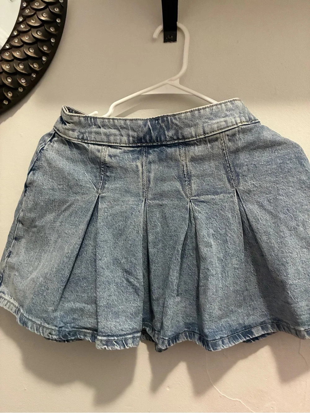 GAP Light Blue Denim Pleated Skirt for girl